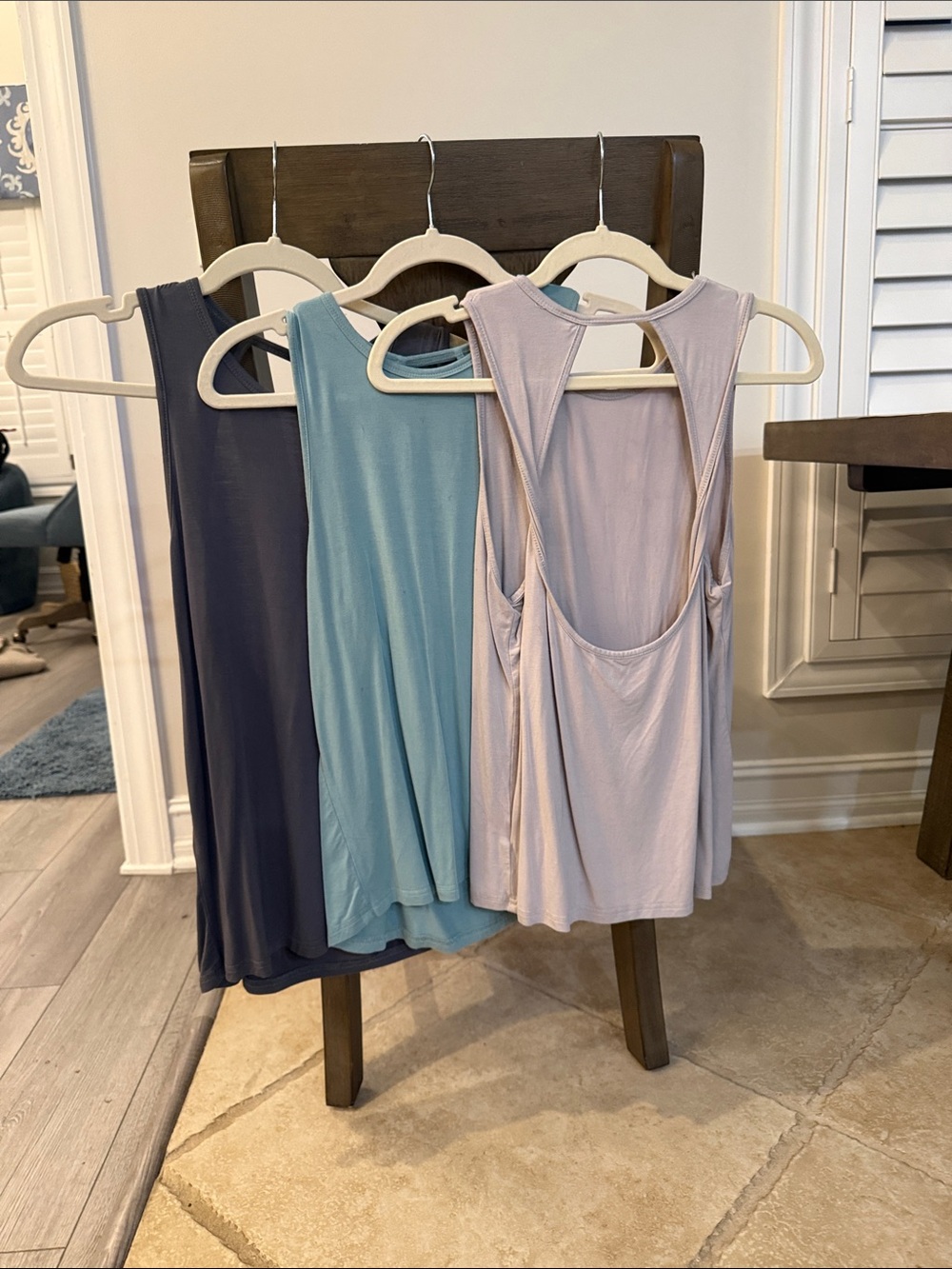 Women’s Scoop-Back Tank Top - Lavender, Teal, Slate